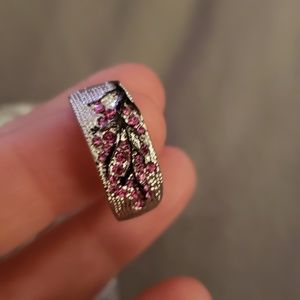 Pink diamond branch ring